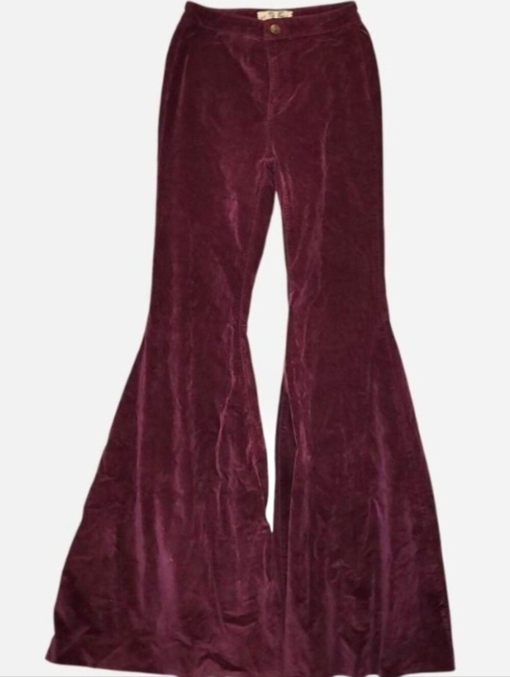 NWOT Free People Deep Burgundy Velvet Bells